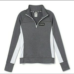 VS PINK Ultimate gray quarter-zip